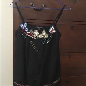 Beaded embroidered top